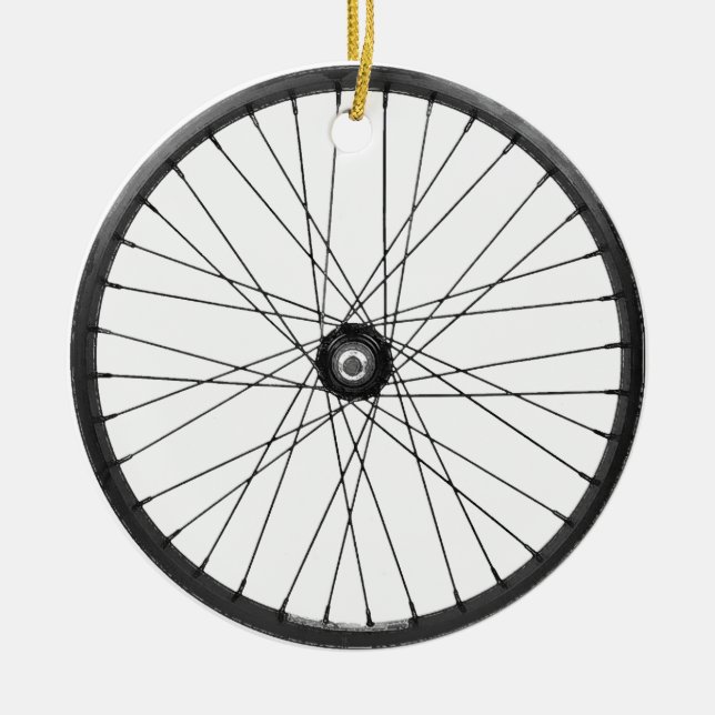 cykeln binder rullar julgransprydnad keramik (Framsidan)