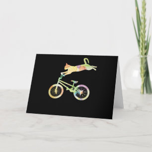Cykeln Cat Bike Cycling - din gift-samling Kort