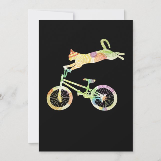 Cykeln Cat Bike Cycling - din gift-samling Tack Kort (Framsida)