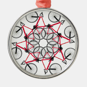 Cykeln cyklar julgransprydnad metall