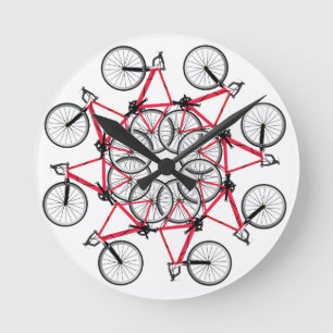 Cykeln cyklar rund klocka