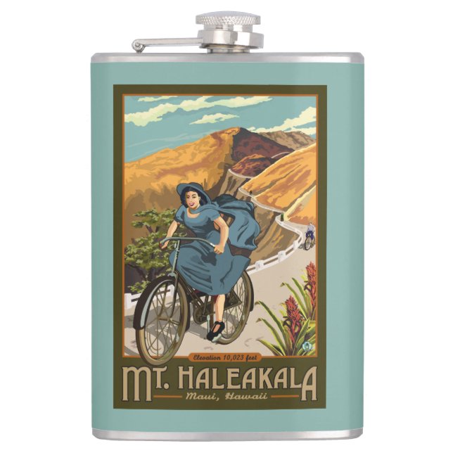 Cykeln för Mt. Haleakala rider Hawaii Fickplunta (Framsidan)