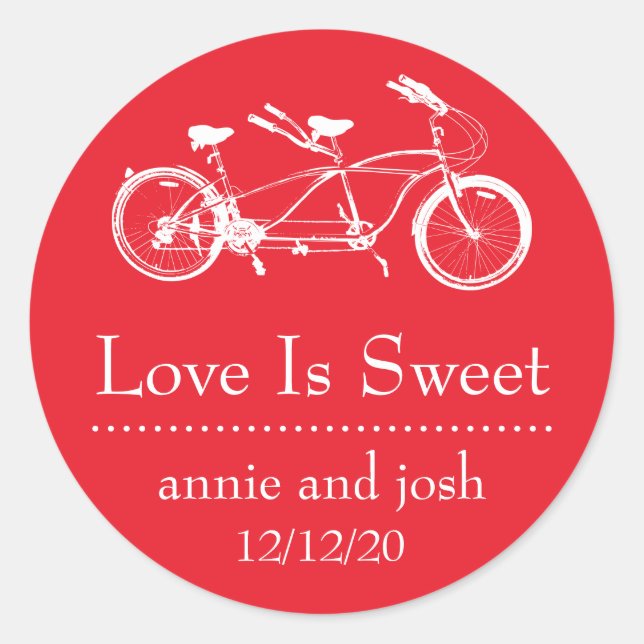 Cykeln för två Kärlek är en röd etikett (Framsida)