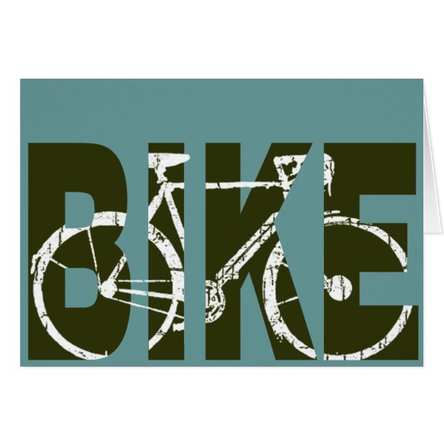 Cykeln. Hälsningskort (Framsidan Horizontal)