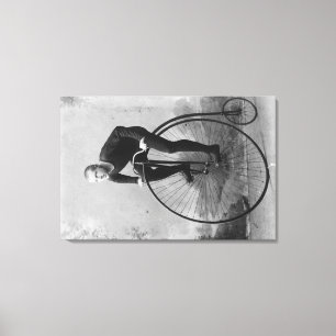 Cykeln med det stora framhjulet fotograferar canvastryck