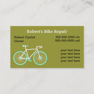 Cykeln reparerar servar visitkort