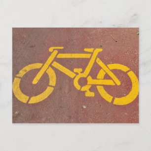 cykeln stencilerar vykort