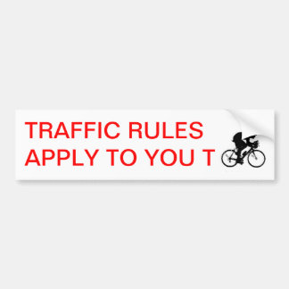Cykeln trafikerar regler applicerar till dig T    Bildekal