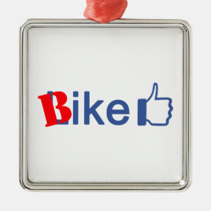 Cykelnågot liknande julgransprydnad metall