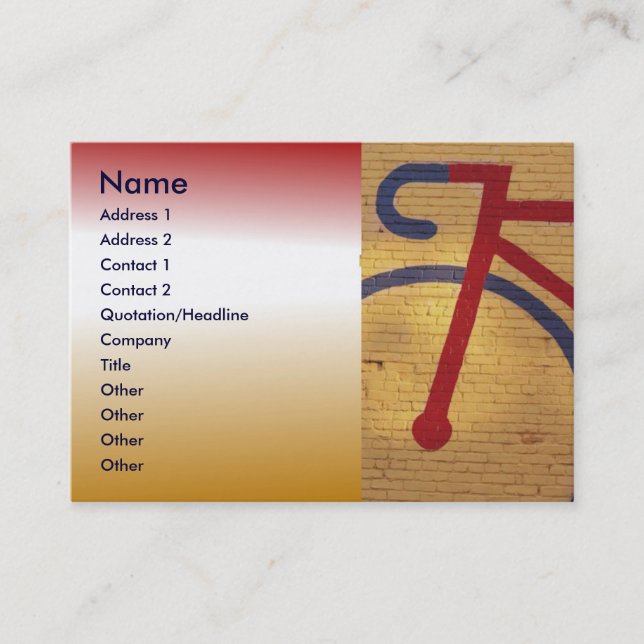 Cykelns Affärskort Visitkort (Framsida)