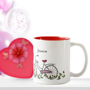 Cykelns Älskare-Par-kaffe Mugg