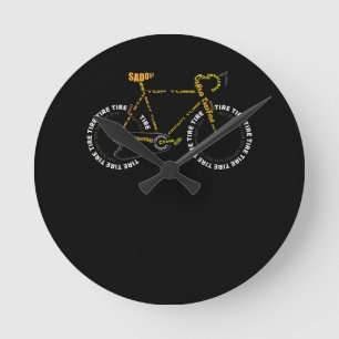 Cykelns anatomyCute Cycling är Life Gift Rund Klocka