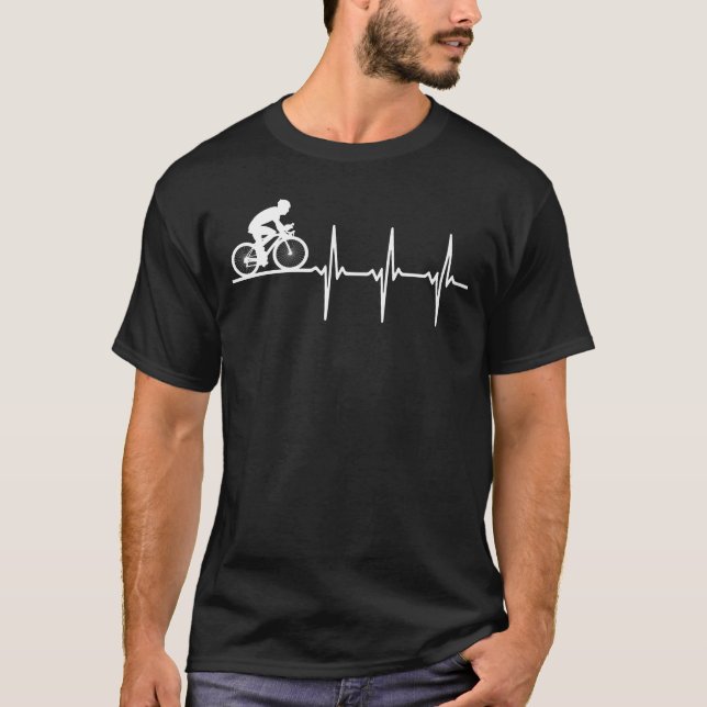 Cykelns hjärtslag cykliska cykel t shirt (Framsida)