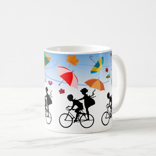 Cykelns Roligt för cyklar och ljuduppspelning Kaffemugg (Framsida höger)