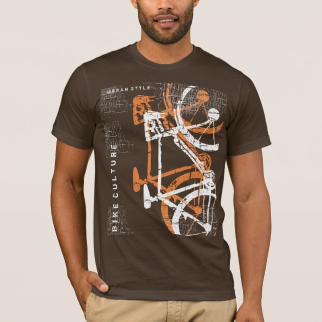cykelns tema coola brun T Shirt (Framsida)