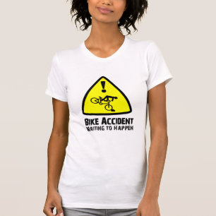 Cykelolycka som väntar för att hända tee shirt