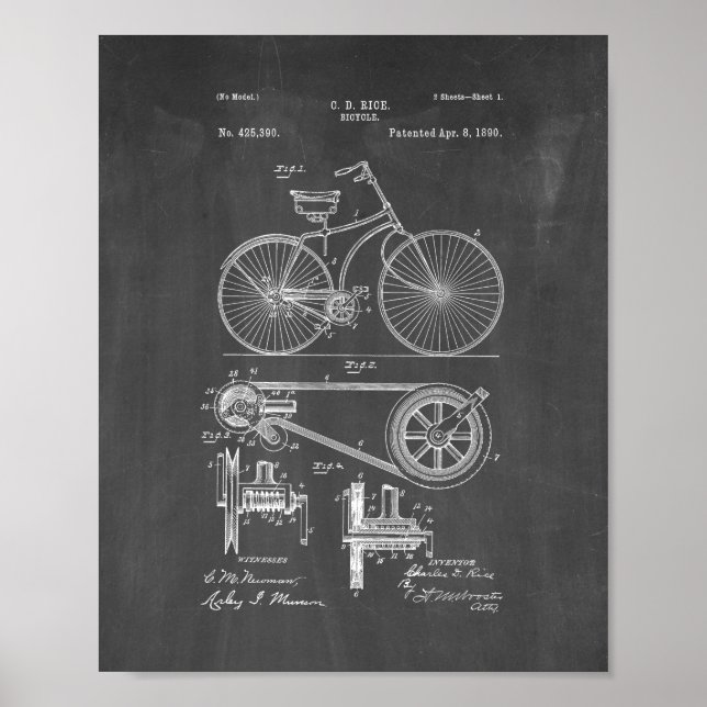 Cykelpatent - Urklipp Poster (Framsidan)