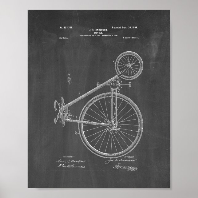 Cykelpatent - Urklipp Poster (Framsidan)
