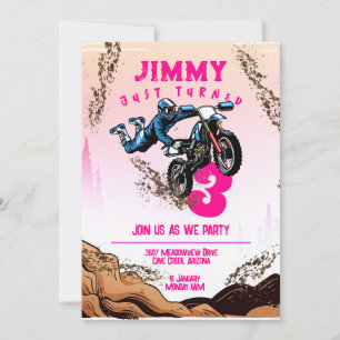 Cykelpojke Smuts Stunt Cykel Födelsedagsfest Kort