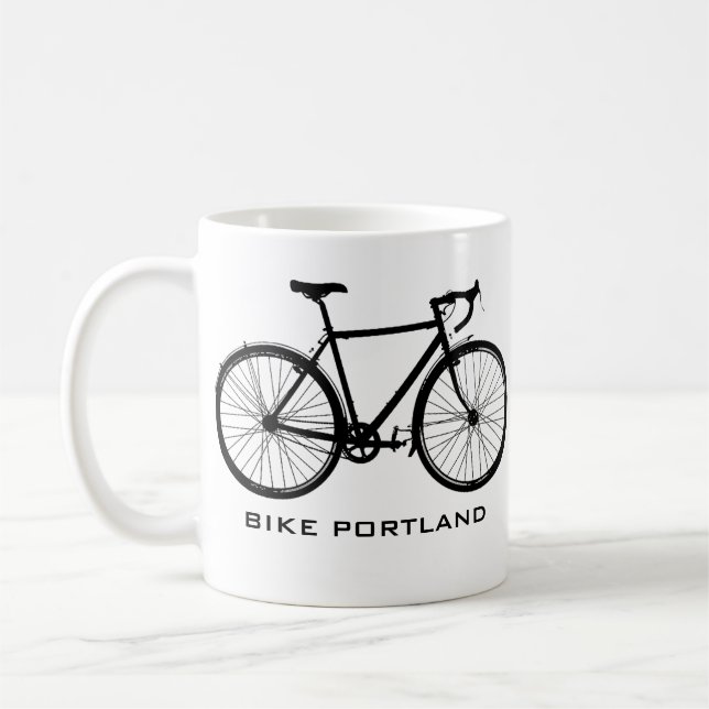 CykelPortland mugg - singeln rusar (Vänster)