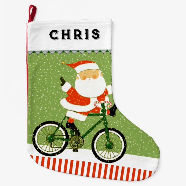 Cykelpresent för semester stor julstrumpa (Framsidan)
