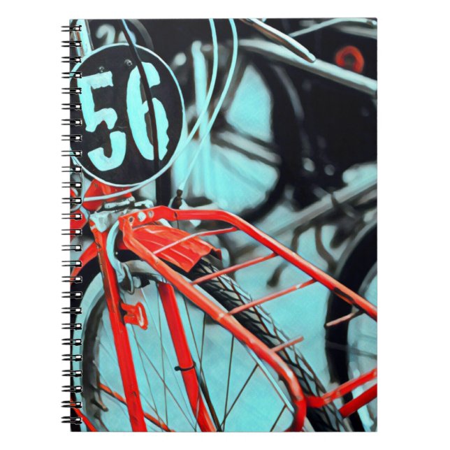 Cykelpresenter för henne anteckningsbok (Framsidan)