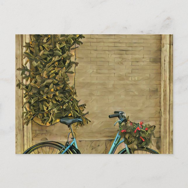 Cykelpresenter till henne vykort (Framsida)