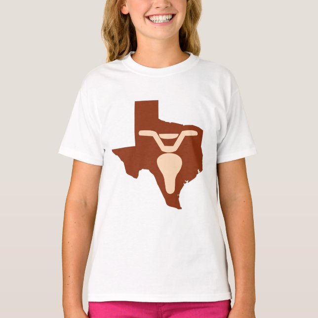 Cykelråd och Texas Silhouette T Shirt (Framsida)