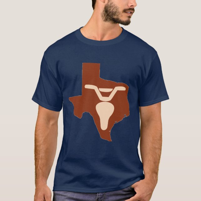 Cykelråd och Texas Silhouette T Shirt (Framsida)