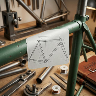 Cykelramsgeometridiagram fyrkantigt klistermärke