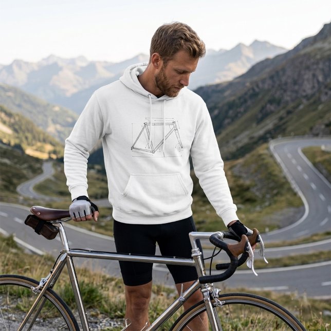 Cykelramsgeometridiagram  hoodie (Skapare uppladdad)