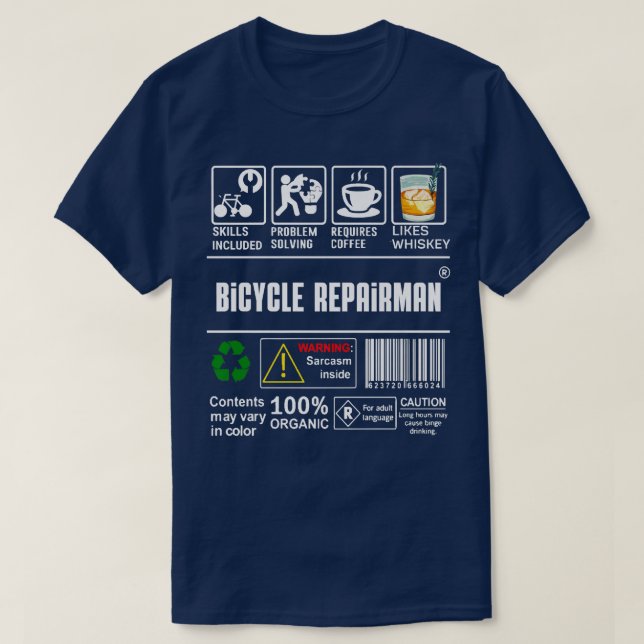 Cykelreparationsfärdigheter inkluderade Bike Älska T Shirt (Design framsida)