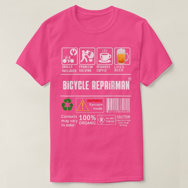 Cykelreparationsfärdigheter inkluderade Bike Älska T Shirt (Design framsida)