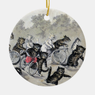 Cykelridningkatter Julgransprydnad Keramik