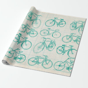 Cykelritningdesign som slår in papper presentpapper