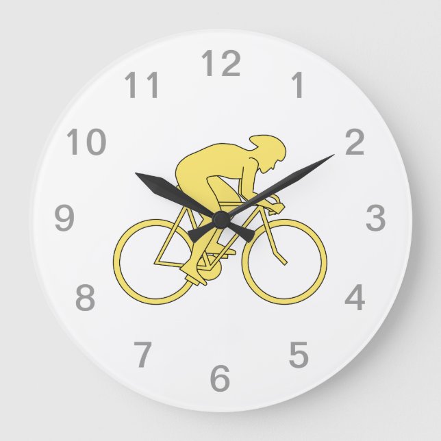 Cykelryttare i Yellow. Stor Klocka (Framsida)