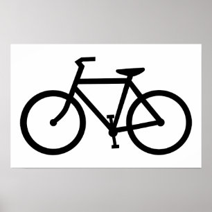 cykelsilhuett poster