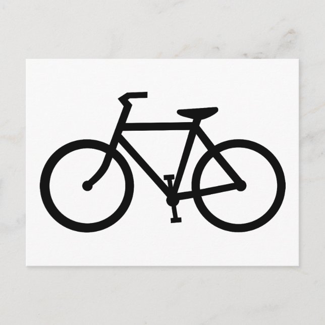cykelsilhuett vykort (Framsida)