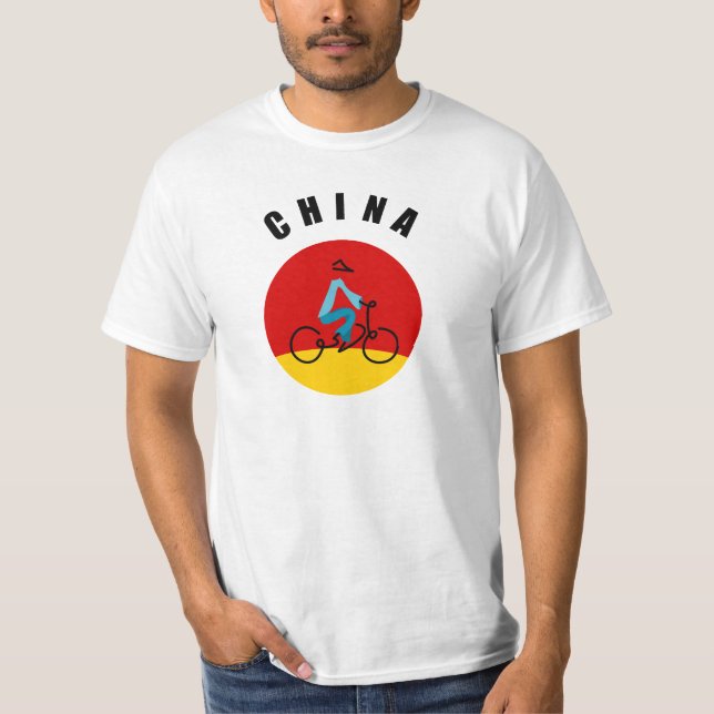 Cykelskjorta för asiatisk scen t shirt (Framsida)