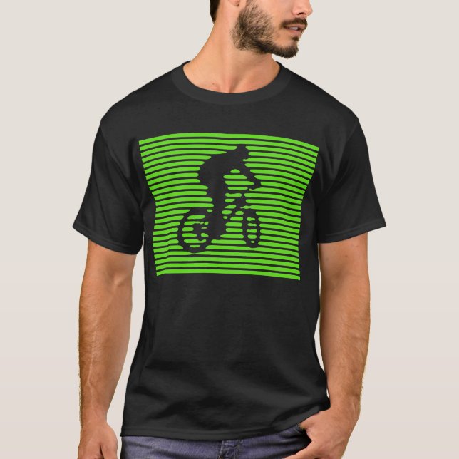 cykelskjorta - gröntlinjer t-shirt (Framsida)