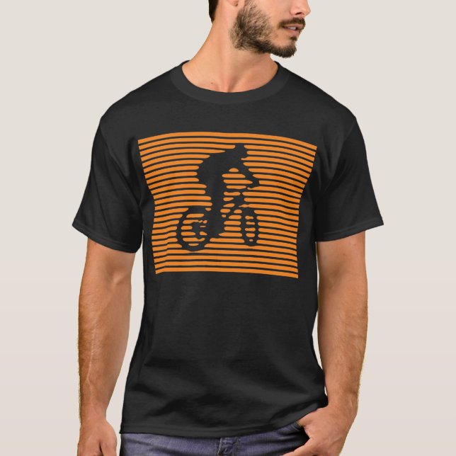 cykelskjorta - orangelinjer tee shirt (Framsida)