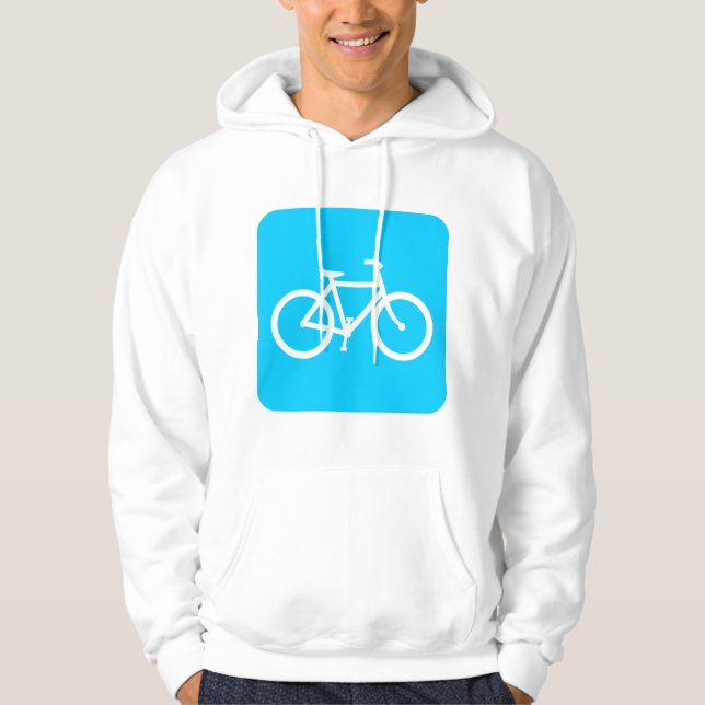 Cykelskylt - Himmelblå Tröja Med Luva (Framsida)