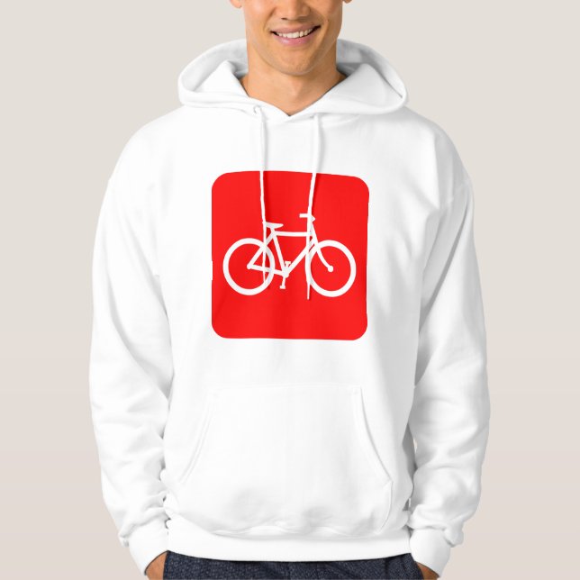 Cykelskylt - Röd Tröja Med Luva (Framsida)