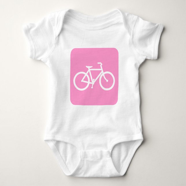 Cykelskylt - Rosa T Shirt (Framsida)