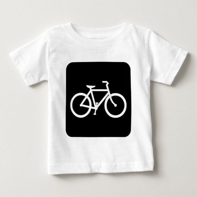 Cykelskylt - Svart Tee Shirt (Framsida)