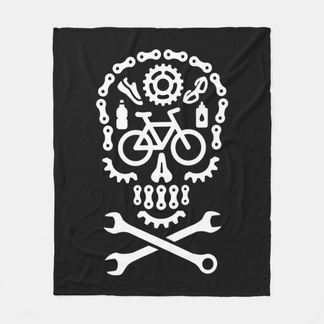 Cykelsocker från Halloween-bergscykeln MTB Fleecefilt (Framsidan)