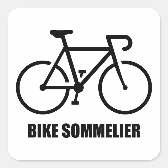 Cykelsommelier Fyrkantigt Klistermärke (Framsida)