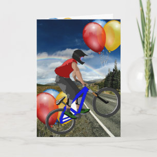 Cykelsport Glad födelsedag Familj Vänner Öde Kort