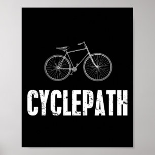 Cykelstig Roligt Cykling Mountainbike Cyklist Poster