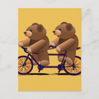 Cykeltandem, Nalle Skriv ut Vykort